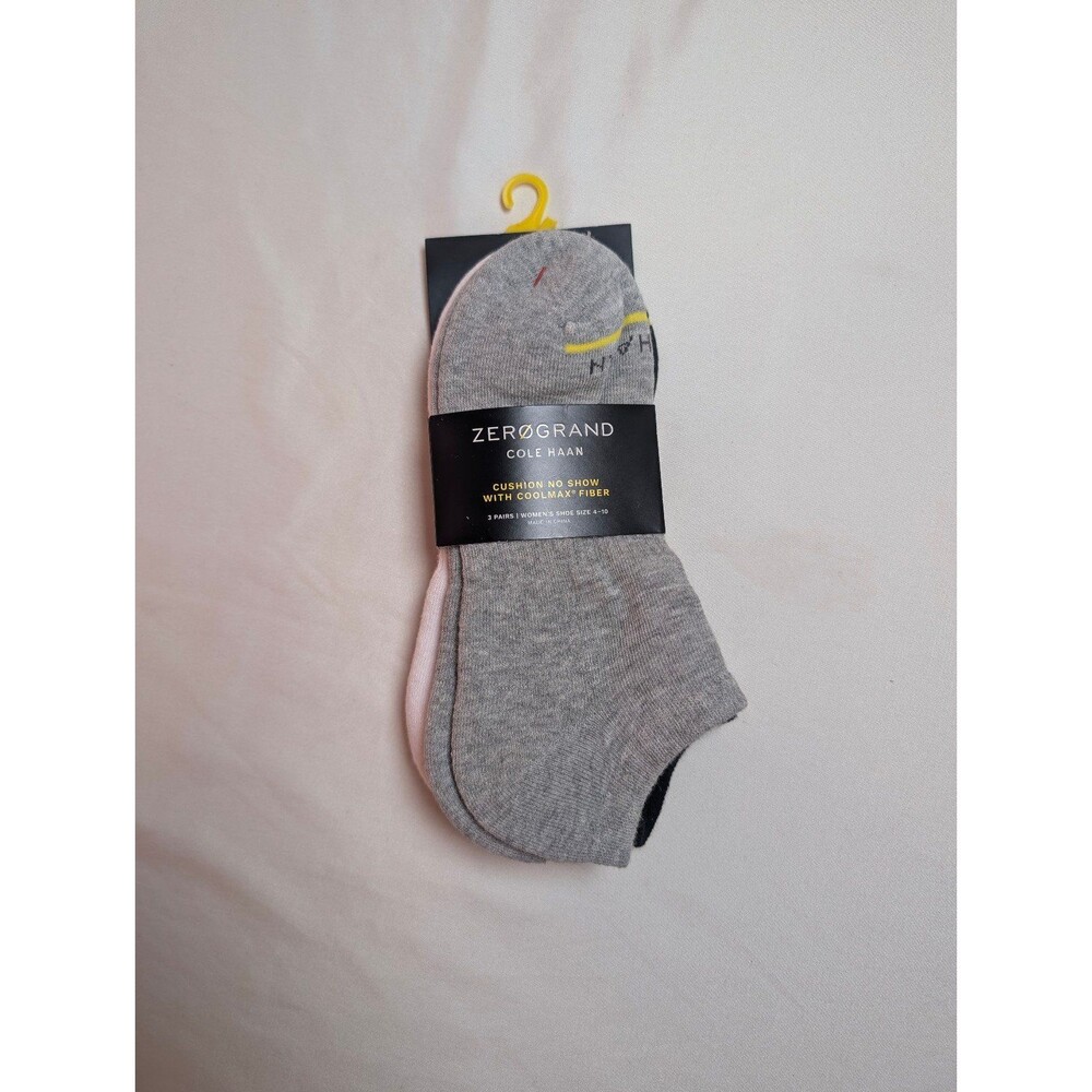 Women's Cole Haan Cushion No Show Coolmax Fiber Socks 3 Pack Multicolor 4-10